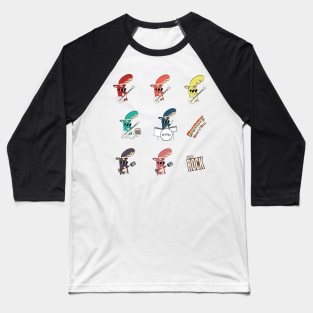 Rainbow Bunnies Band Baseball T-Shirt